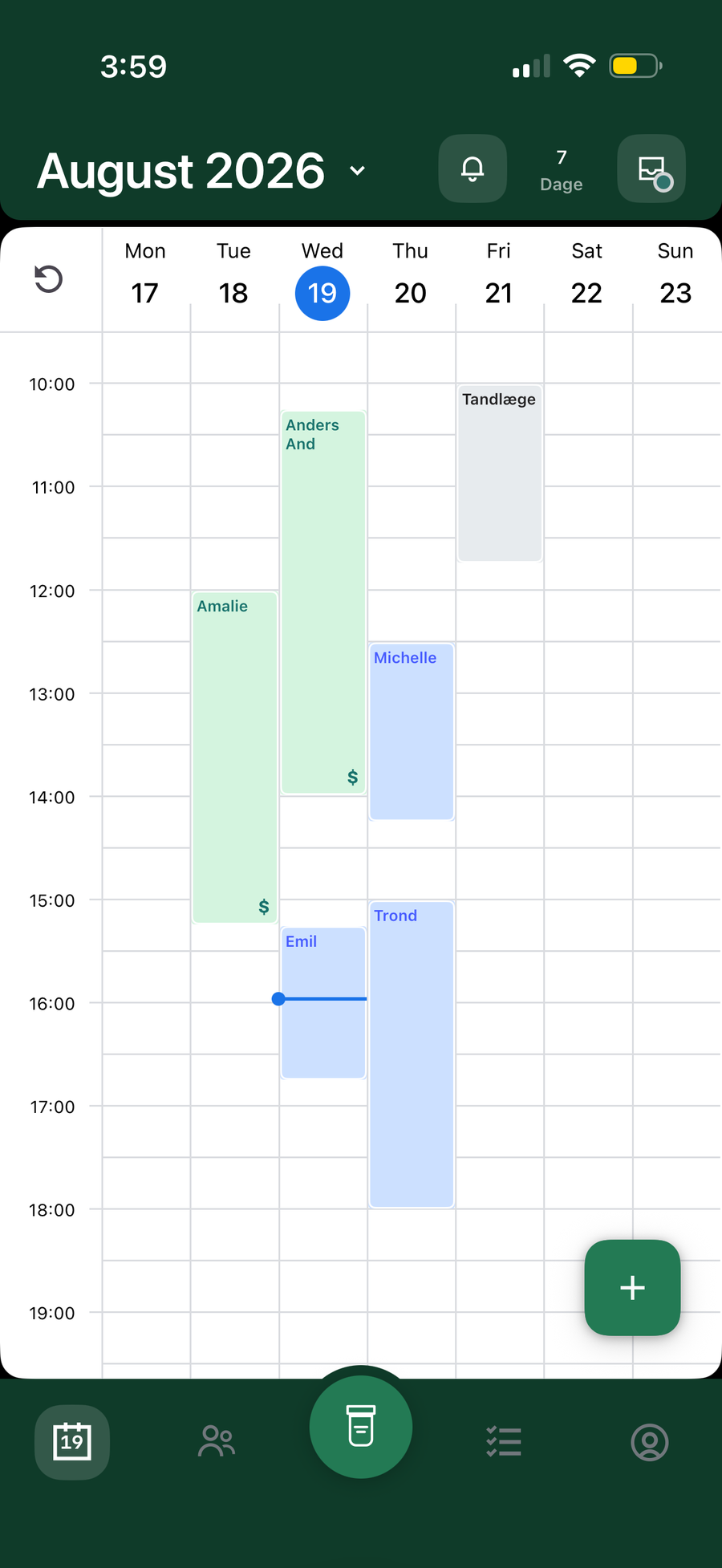 Kalender 3-dages visning